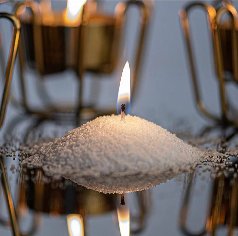 Lemon Pearled Candle (With Vase)