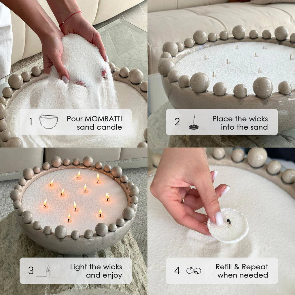 Lavender Pearl Candle (With Vase)