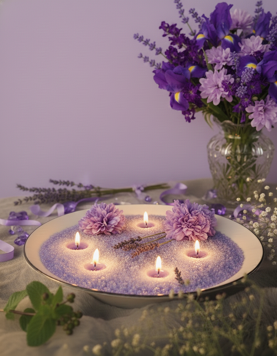 Lavender Pearl Candle