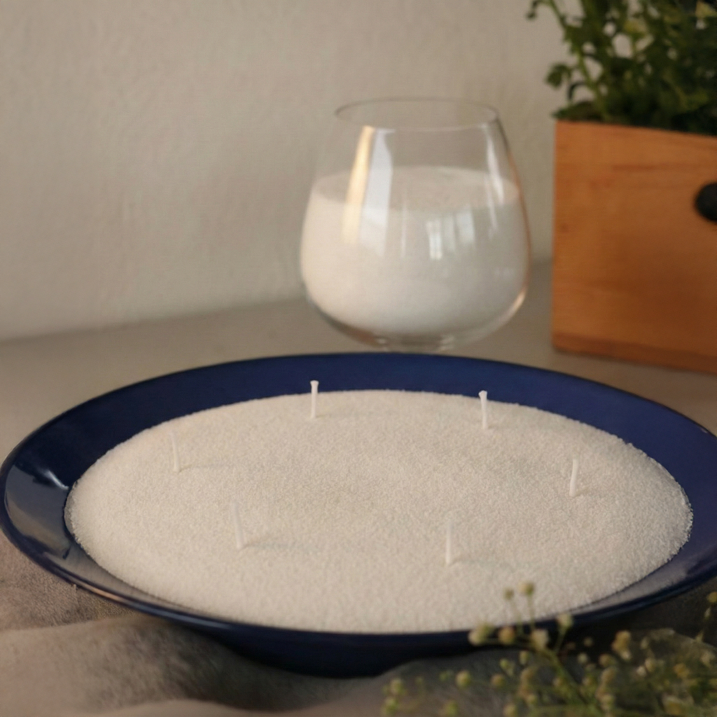 White Pearled Candle